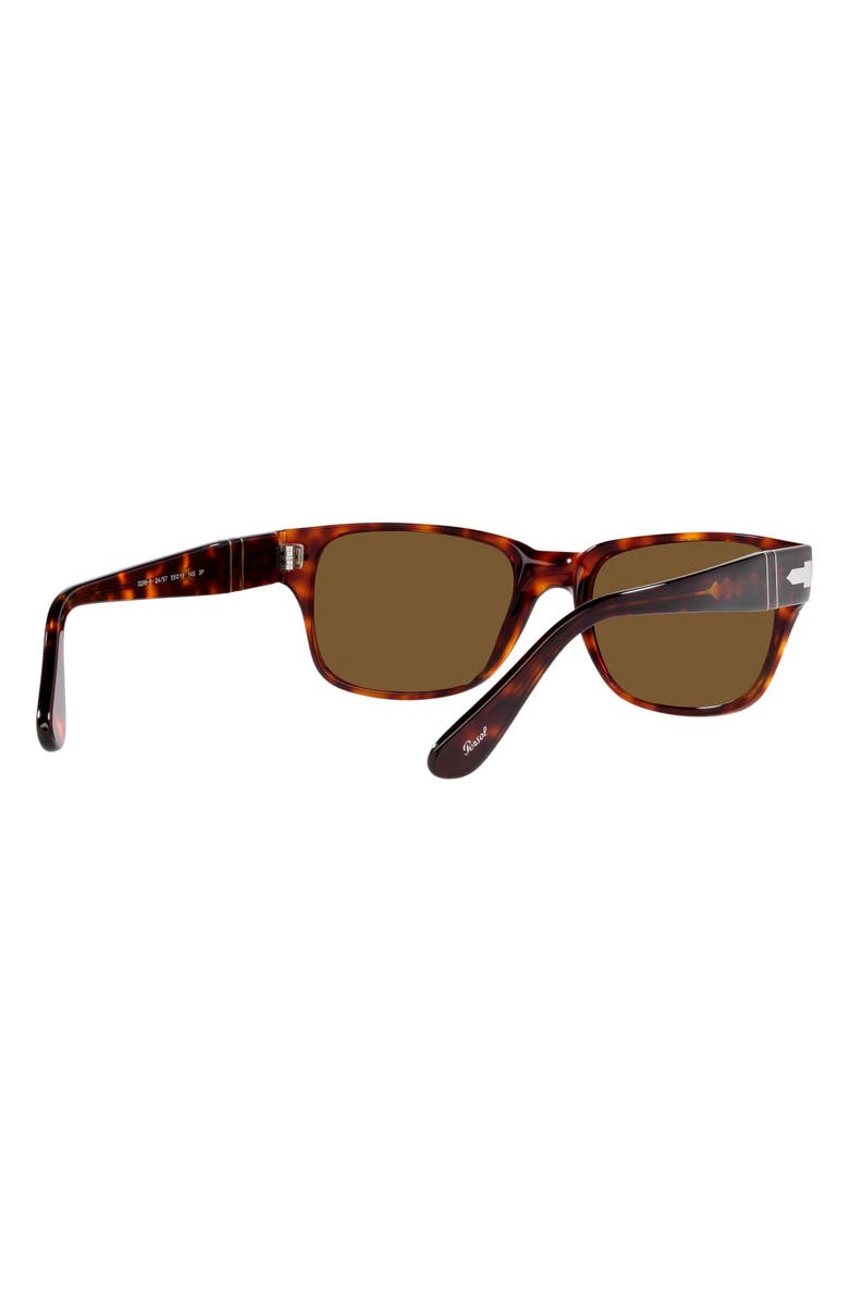 Persol Polarized Rectangular Sunglasses, Alternate, color, Pol Brown