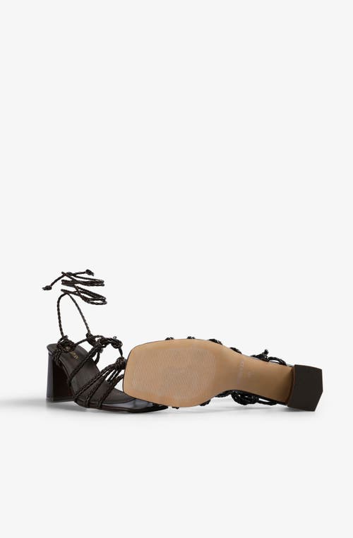 Scalpers Braid Cord Heel Sandal In Black