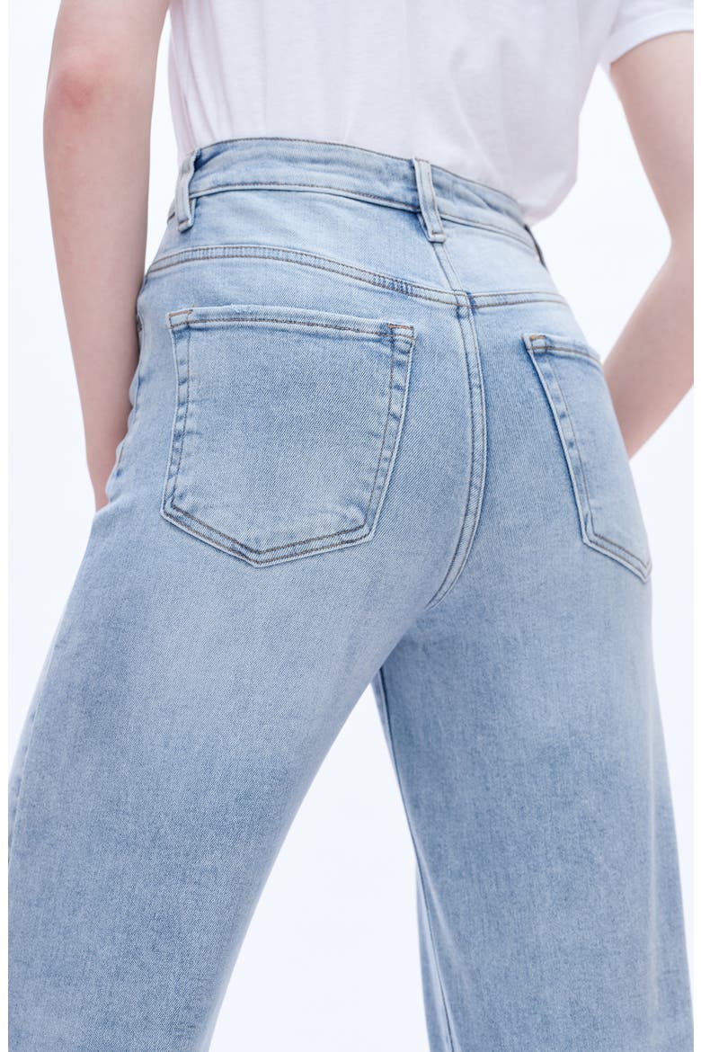 High Waist Wide Leg Jeans, Alternate, color, BLUESKY