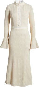 Elliatt Kailee Texture Long Sleeve Midi Dress