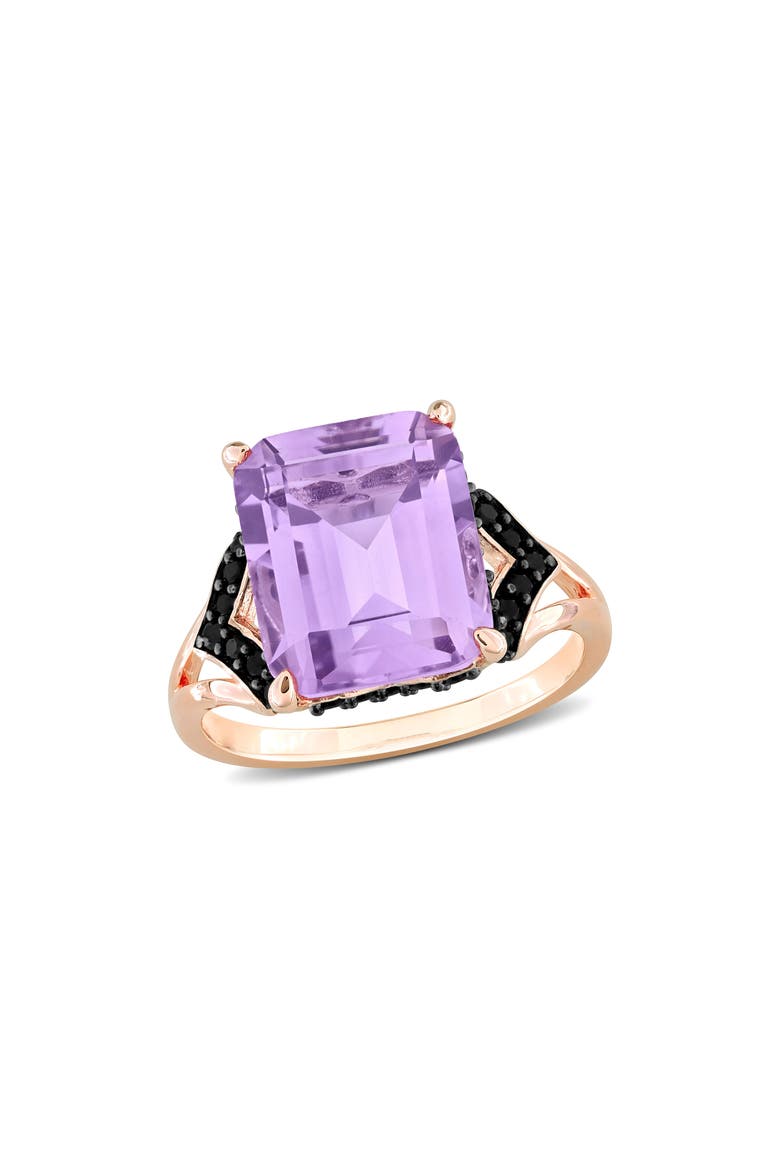 Rose de France Amethyst & Black Sapphire Ring, Main, color, PURPLE