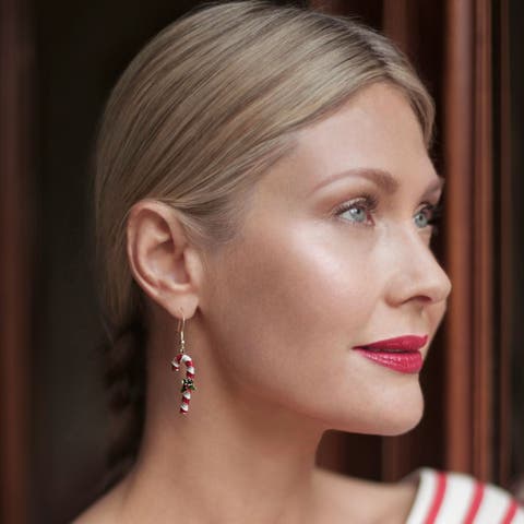 Candy Cane Drop Earrings