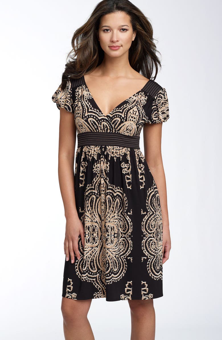 Maggy London Print Matte Jersey Dress, Main, color, 