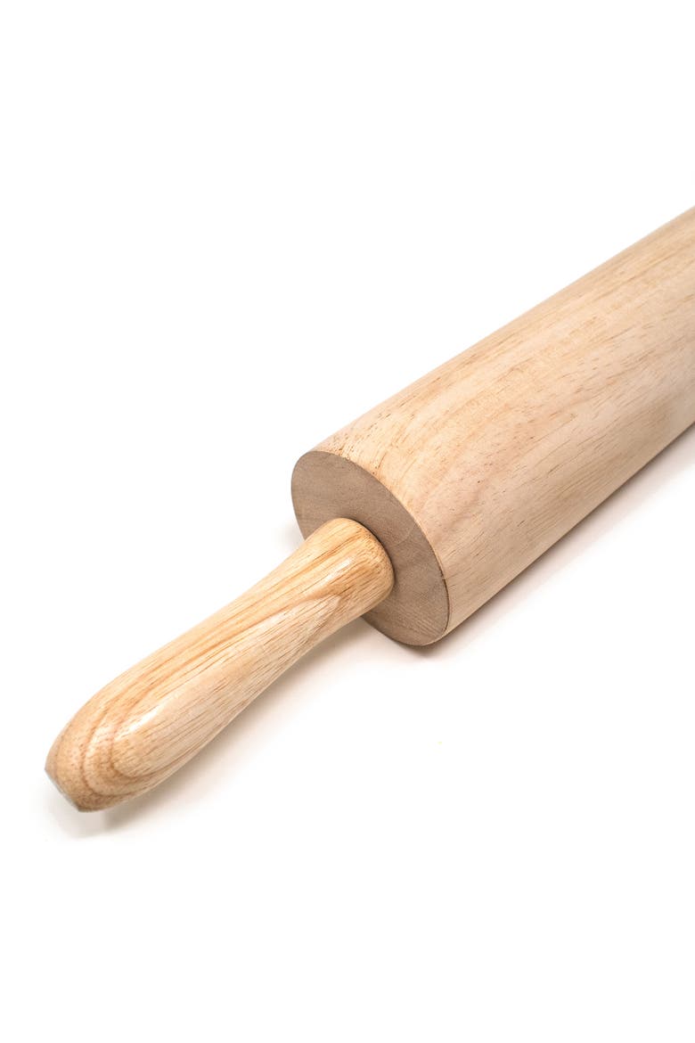 Wooden Rolling Pin, 13 Inch Hardwood Dough Roller, Alternate, color, Beige