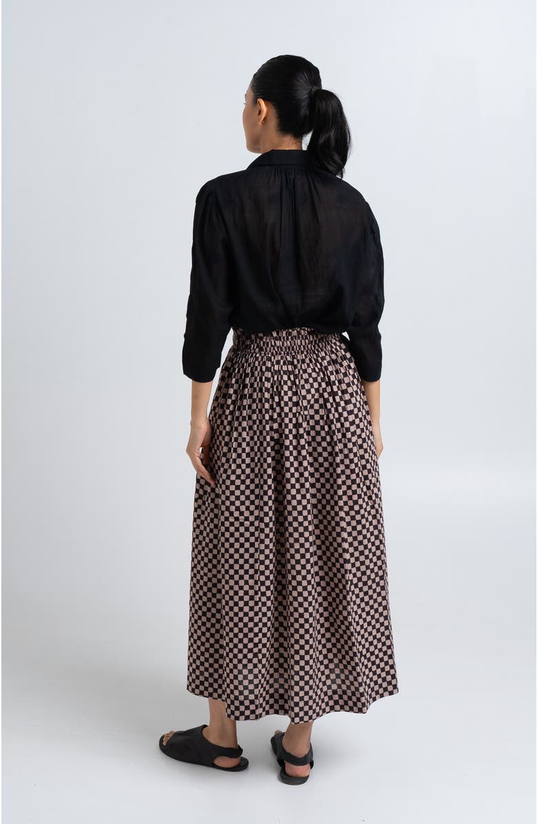 World of Crow Block Printed Black Skirt, Alternate, color, 