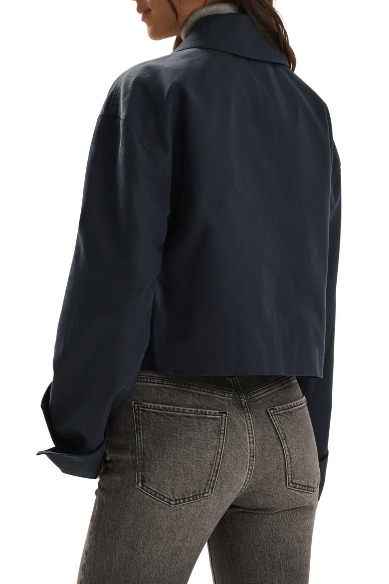 The Rue Cropped Trench, Alternate, color, NAVY