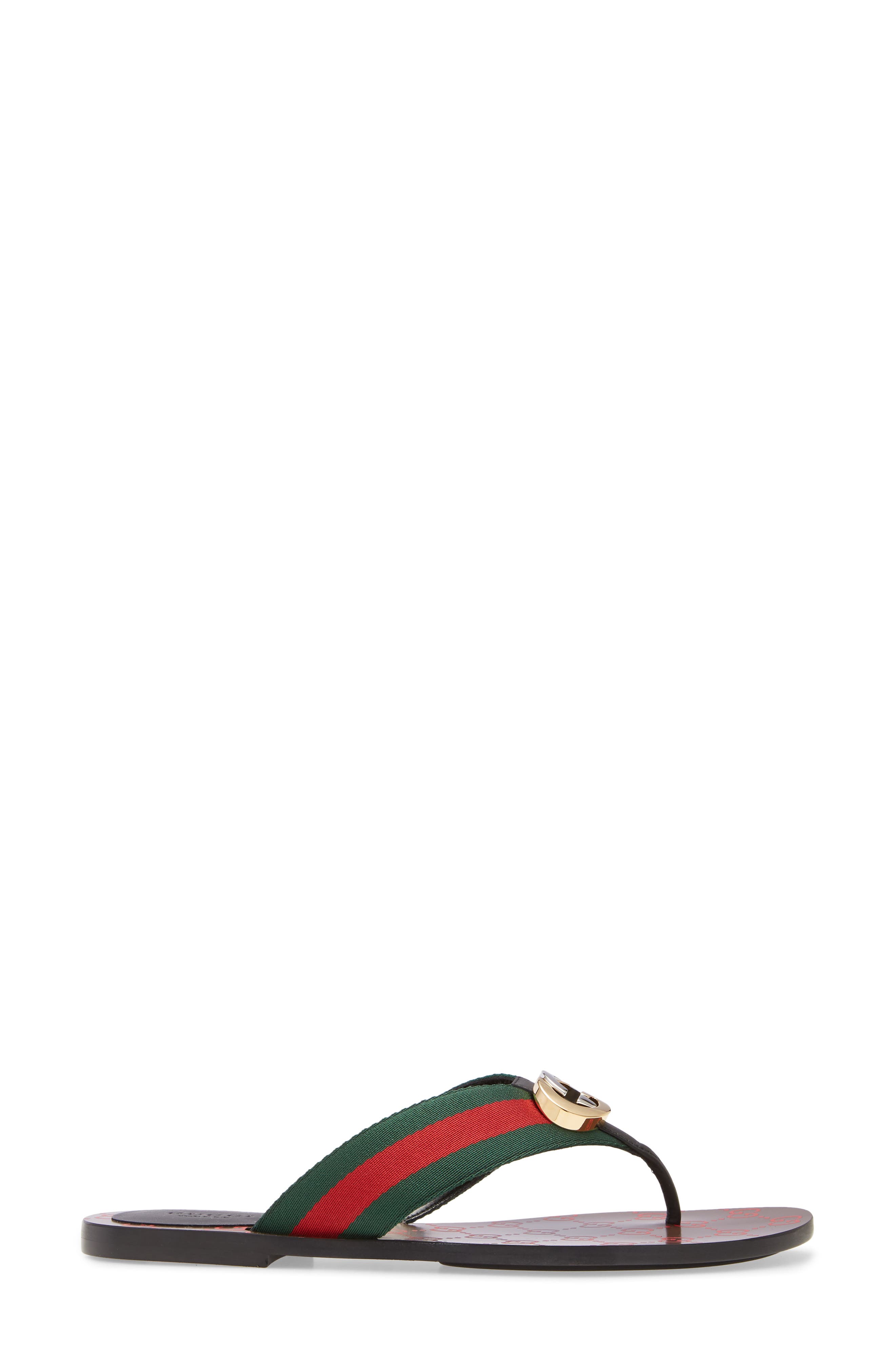 Kika GG Web Flip Flop, Alternate, color, GREEN/RED/BLACK