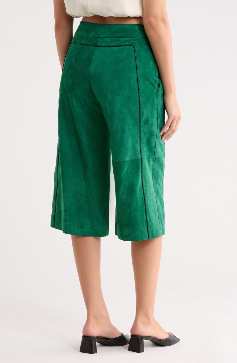 Longchamp Suede Bermuda Shorts, Alternate, color, Green
