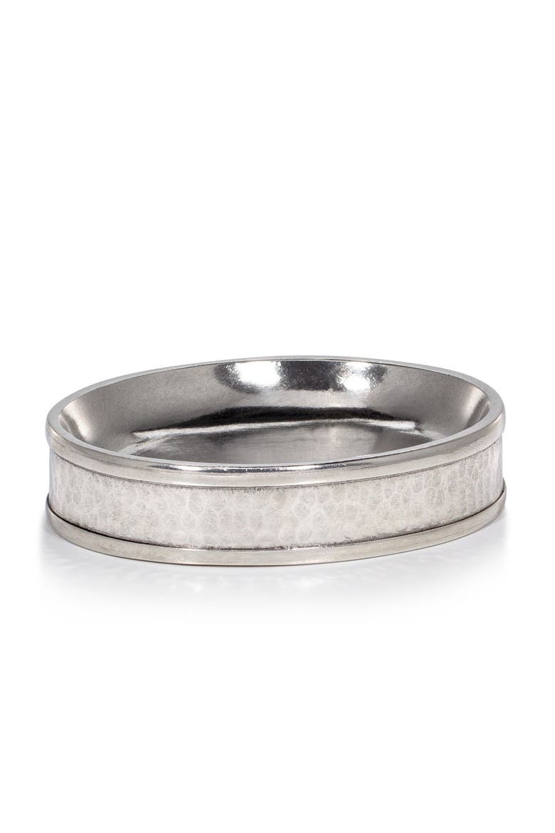 Contempo Hammered Soap Dish, Alternate, color, SILVER