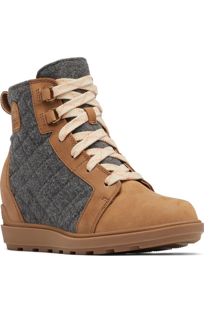 SOREL Evie II Wedge Bootie, Main, color, Velvet Tan/ Gum 10