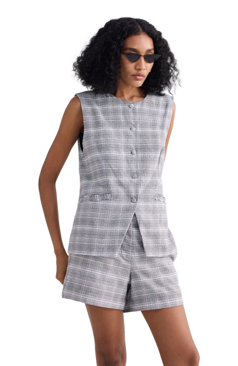 Reistor Cotton Tweed Vest Jacket, Alternate, color, Steel Breeze