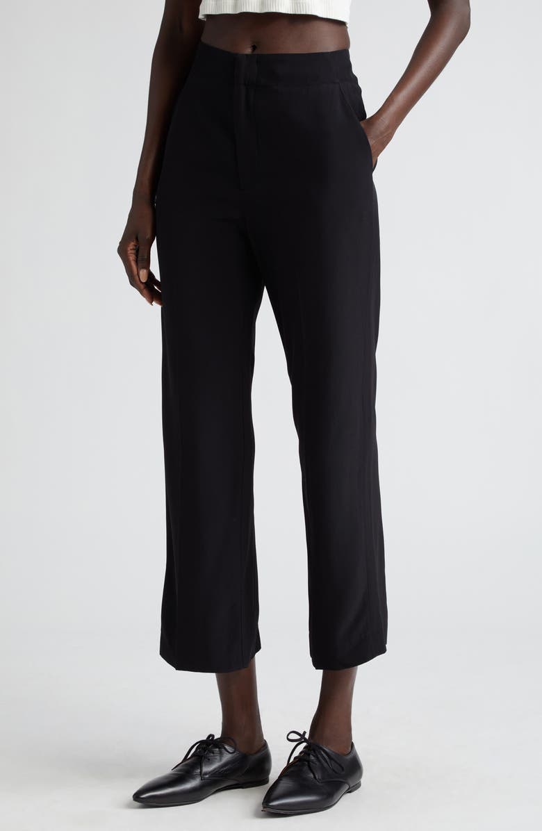 BITE Studios Cheval Crepe Crop Pants, Alternate, color, Black