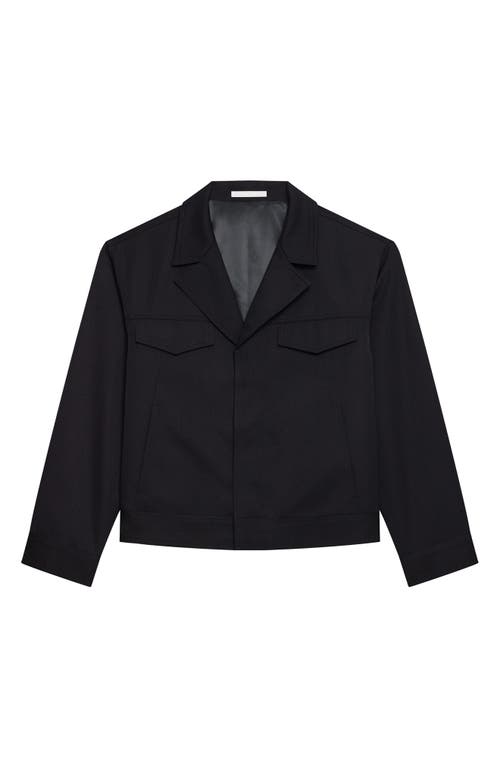 Helmut Lang Wool Blend Utility Jacket In Black