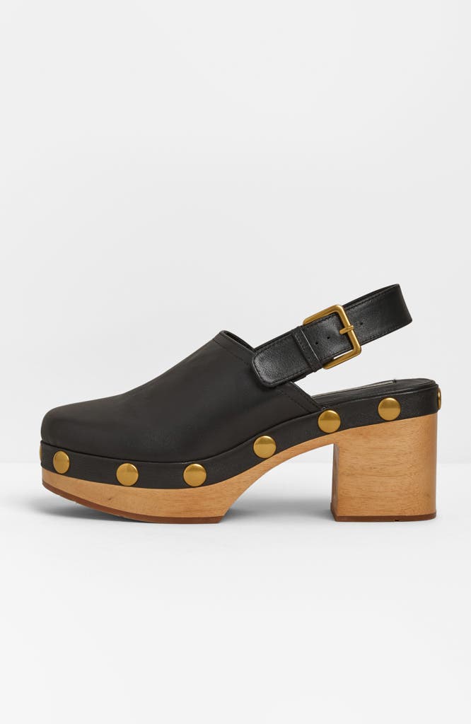 Jori Slingback Platform Studded Clog, Alternate, color, Black