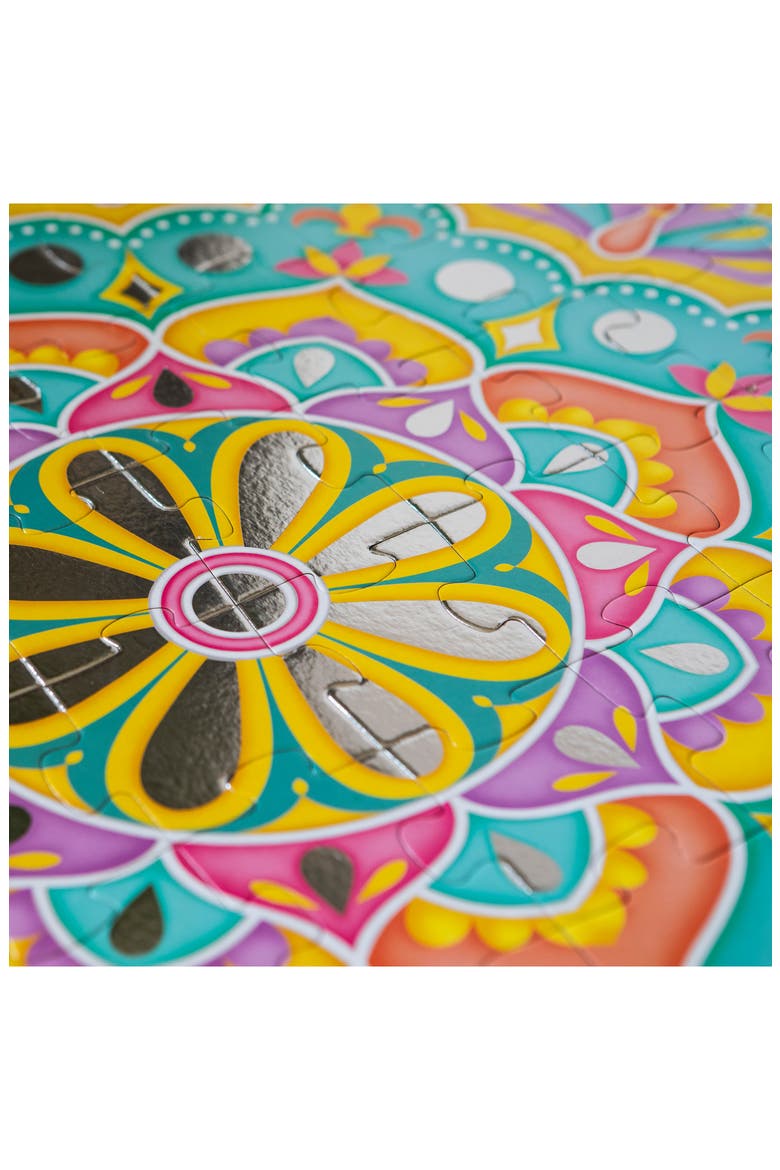 Magic Mirror Silver Foil Rangoli Puzzle - 75 pcs, Alternate, color, MULTI COLOR