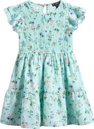 Ava & Yelly Kids' Ruffle Smocked Tiered Dress