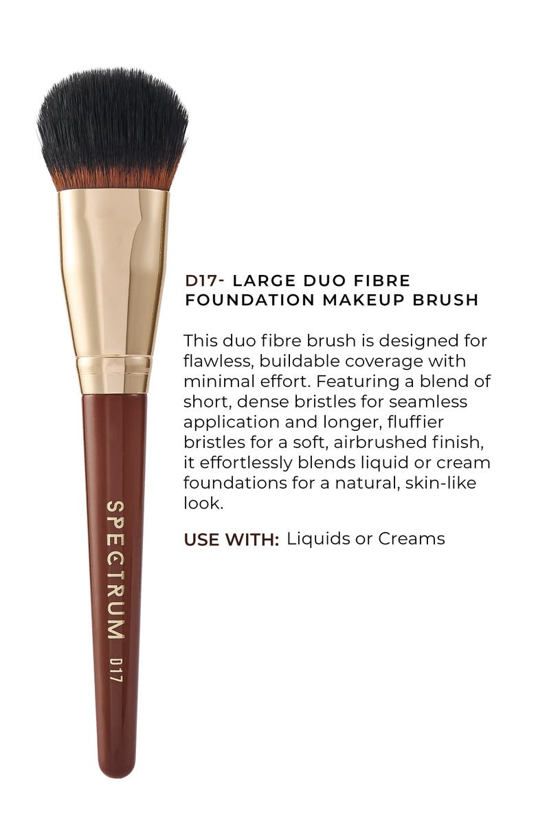 SPECTRUM Pantherine Large Duo Fibre Foundation Brush, Alternate, color, Brown