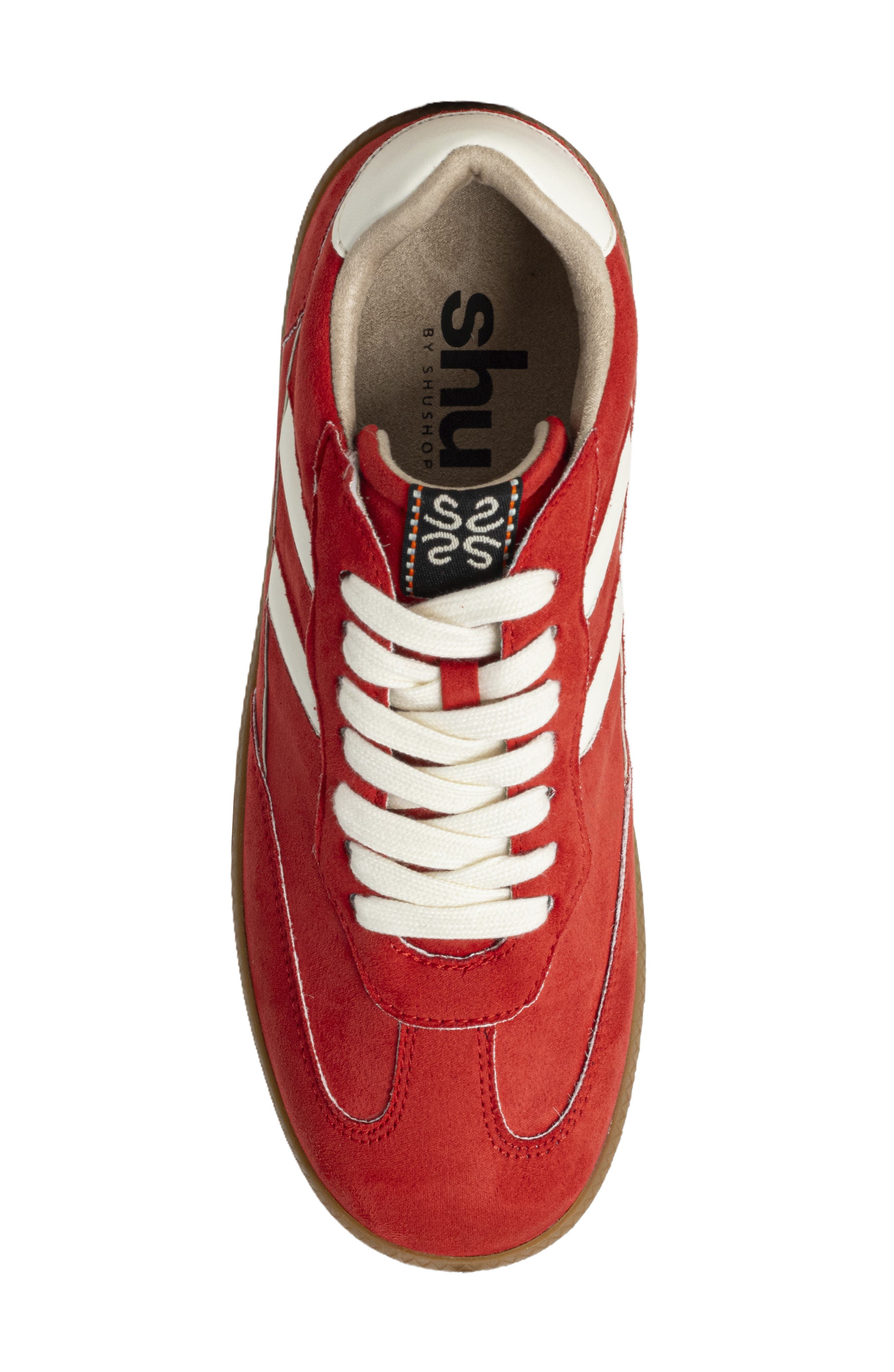 Renee Sneaker, Alternate, color, RED SUEDE