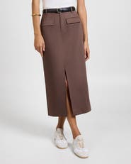 Onia Front Slit Midi Skirt