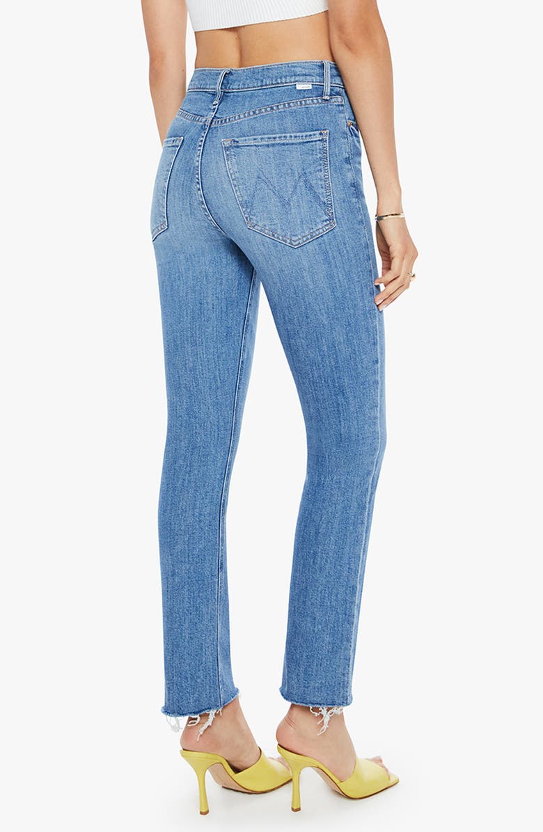 MOTHER The Pixie Dazzler Fray Hem Ankle Jeans, Alternate, color, Boogie Down