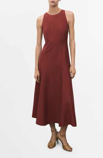 MANGO Sleeveless Flared Maxi Dress