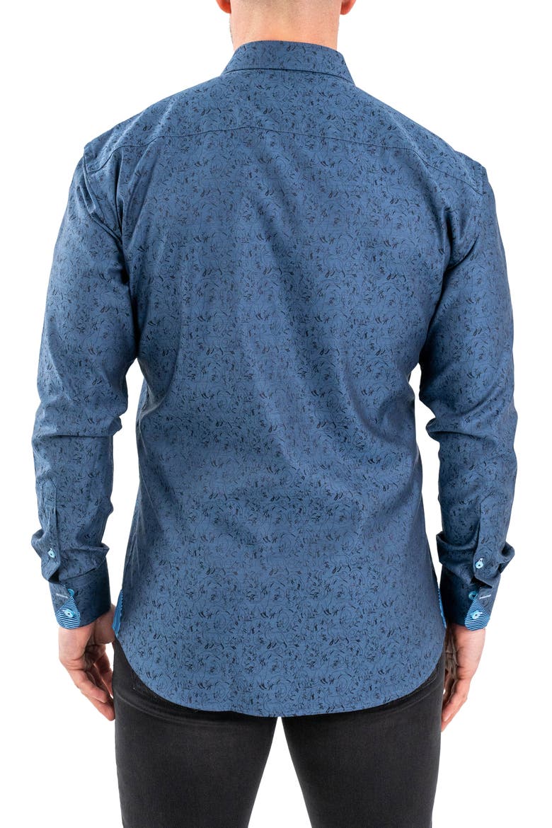Einstein Jacqfoxtrot Navy Button-Up Shirt, Alternate, color, BLUE