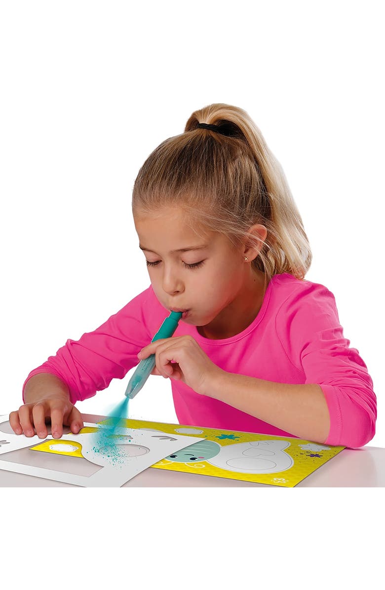 SES Creative Blow Airbrush Graffiti Kit Diy Art & Craft Set, Age 6+, Alternate, color, Multicolored