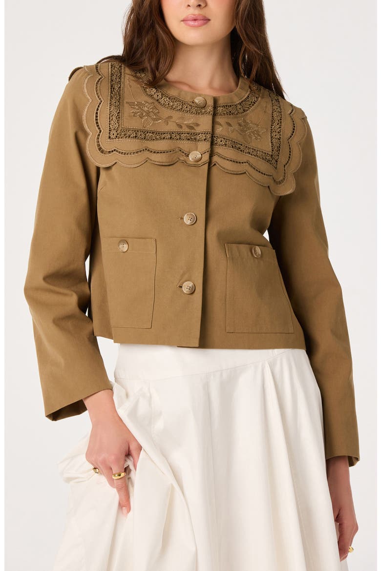 Cleo Cotton Canvas Jacket, Alternate, color, NUTMEG