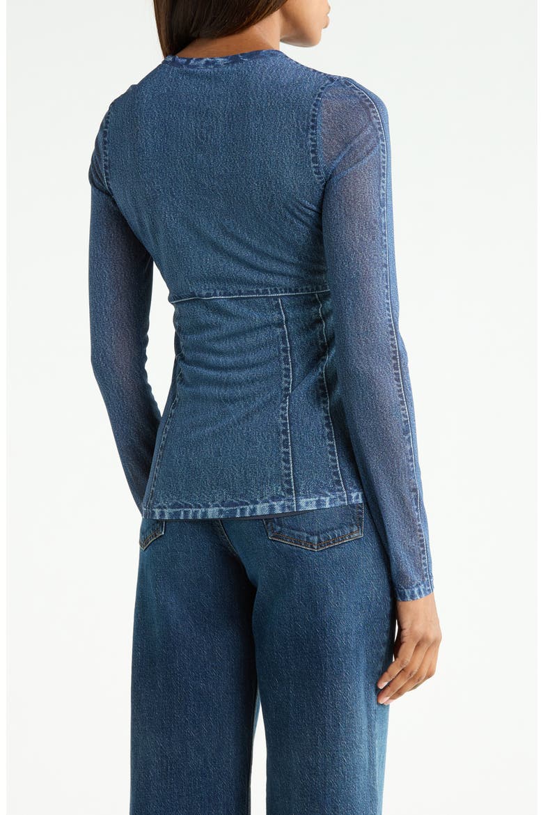 Miramar Mesh Long Sleeve Crewneck Top, Alternate, color, ALMDA