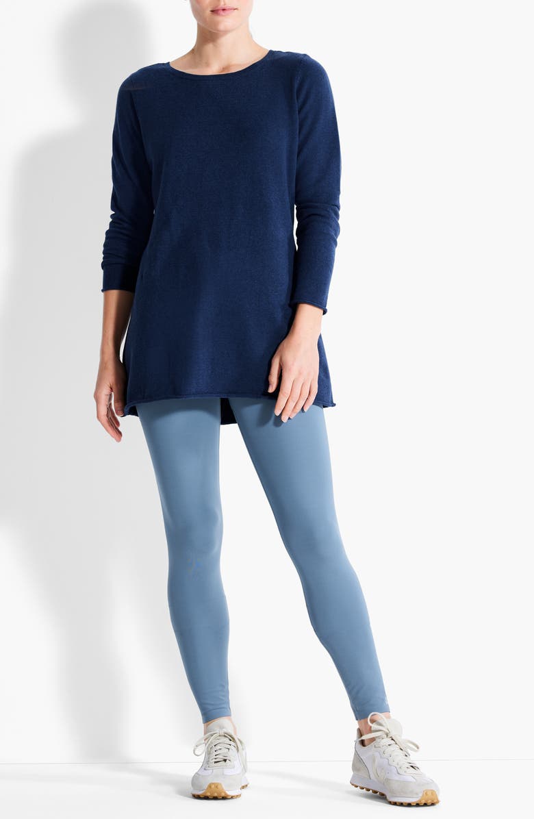 NZ ACTIVE by NIC+ZOE Cool Down Twist Back Sweater, Alternate, color, Ink