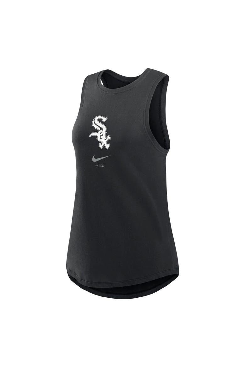 Women's Nike Black Chicago White Sox Legacy Icon High Neck Fashion Tank Top, Alternate, color, Black