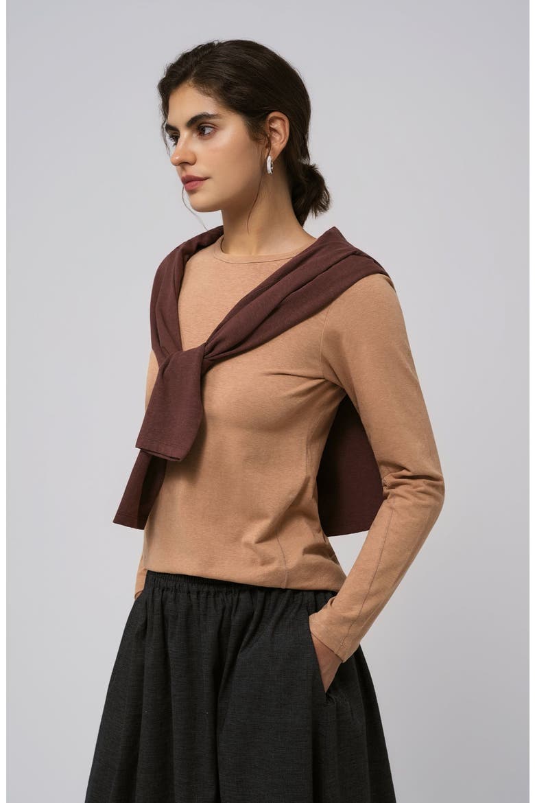 Hemp Essentials Long Sleeve Tee, Alternate, color, fawn