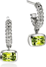 John Hardy Heishi Sterling Silver Peridot Drop Earrings