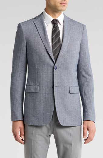 John Varvatos Star USA Herringbone Cotton Blend Sport Coat