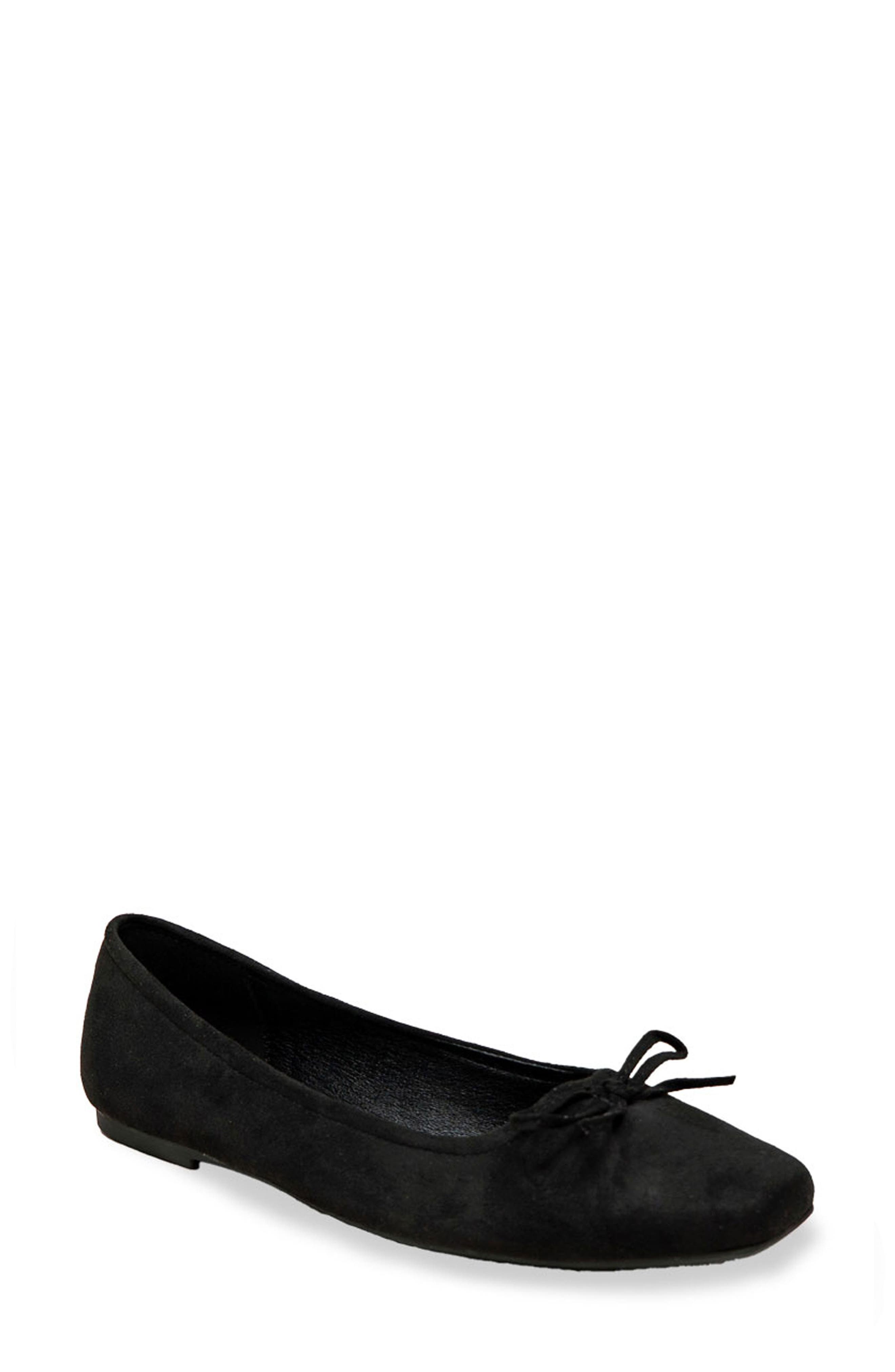CHASE AND CHLOE Bow Ballet Flat, Main, color, Black