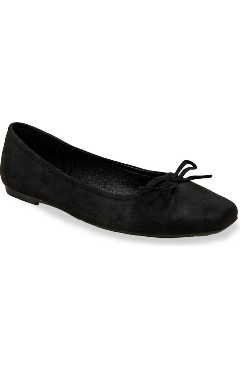 CHASE AND CHLOE Bow Ballet Flat, Main, color, Black