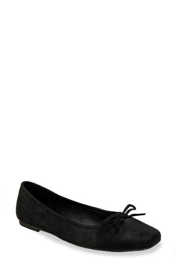 Chase & Chloe Chase And Chloe Bow Ballet Flat In Black