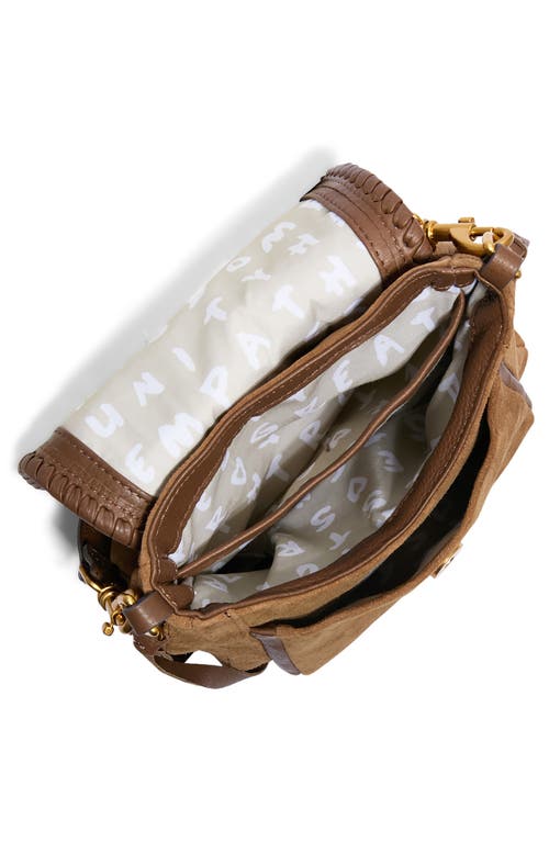 Aimee All For Love Leather Mini Crossbody Bag In Brown