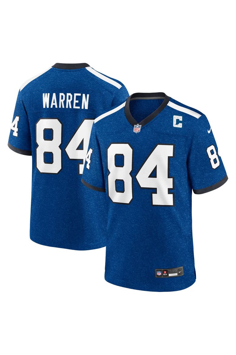 Men's Nike Tyler Warren  Heather Royal Indianapolis Colts Alternate 2 Indiana Nights Game Jersey, Main, color, Royal