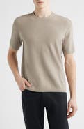 Emporio Armani Short Sleeve Basket Stitch Sweater