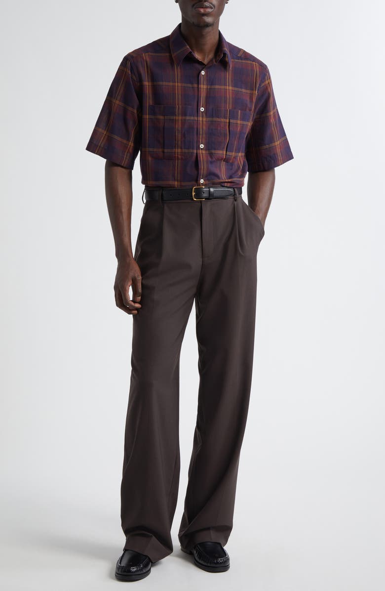 De Bonne Facture Plaid Cotton Painter's Shirt, Alternate, color, 