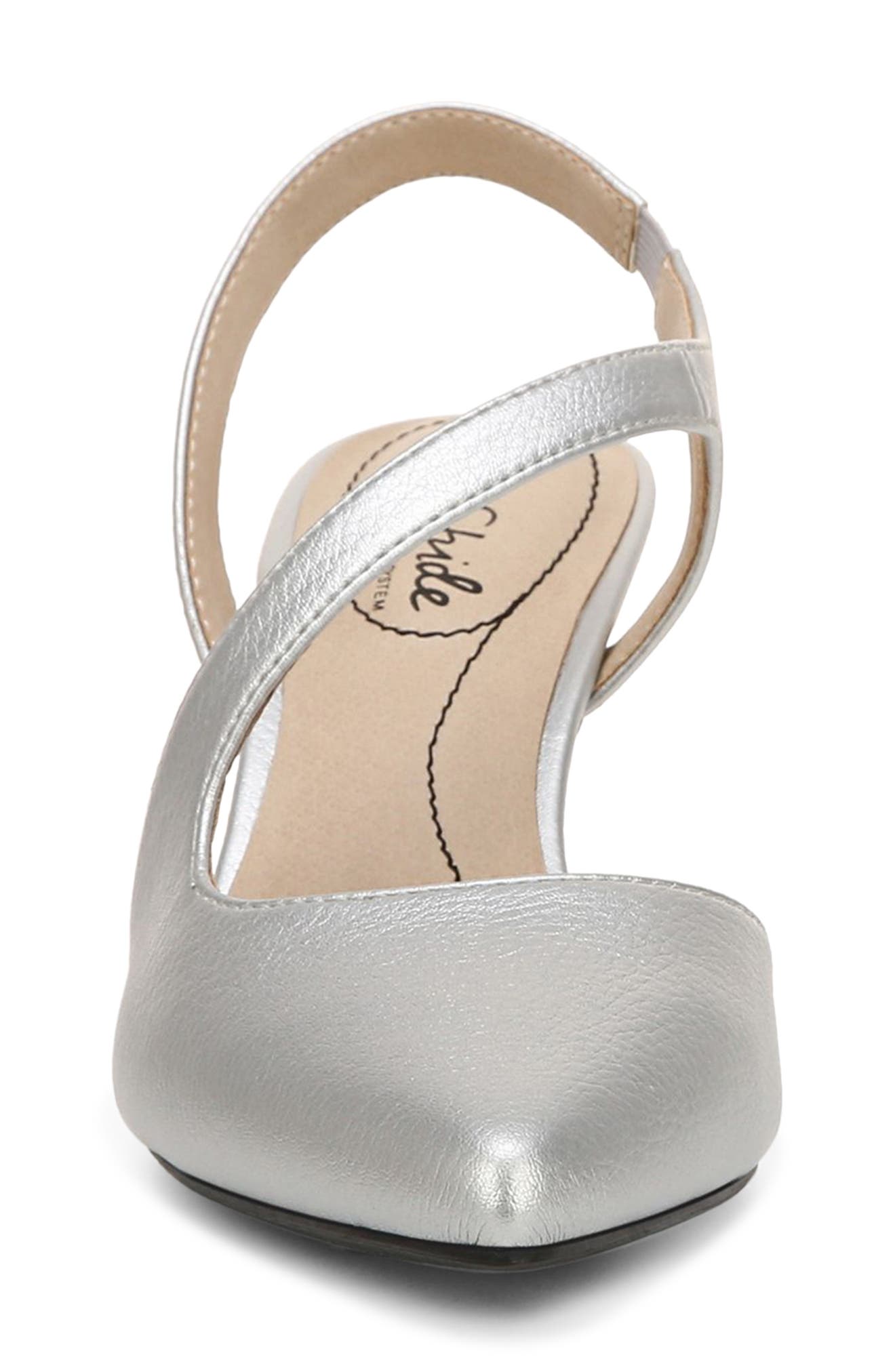 LifeStride Santorini Asymmetric Pointed Toe Pump, Alternate, color, Silver