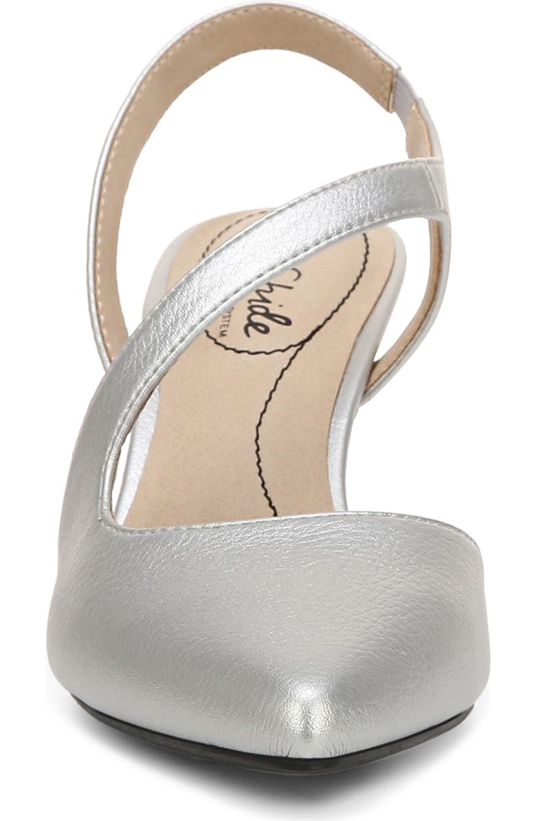 LifeStride Santorini Asymmetric Pointed Toe Pump, Alternate, color, Silver