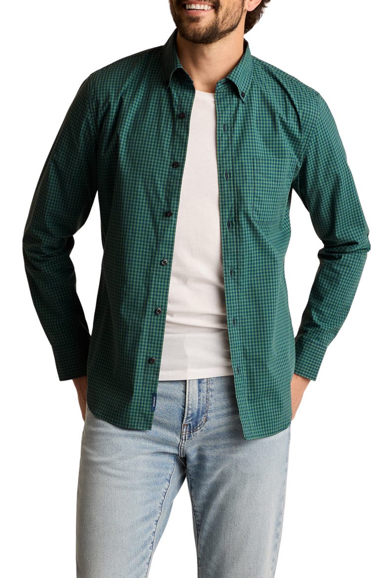 Everyday Stretch Cotton Button-Down Shirt, Main, color, RALIEGH GINGHAM C48