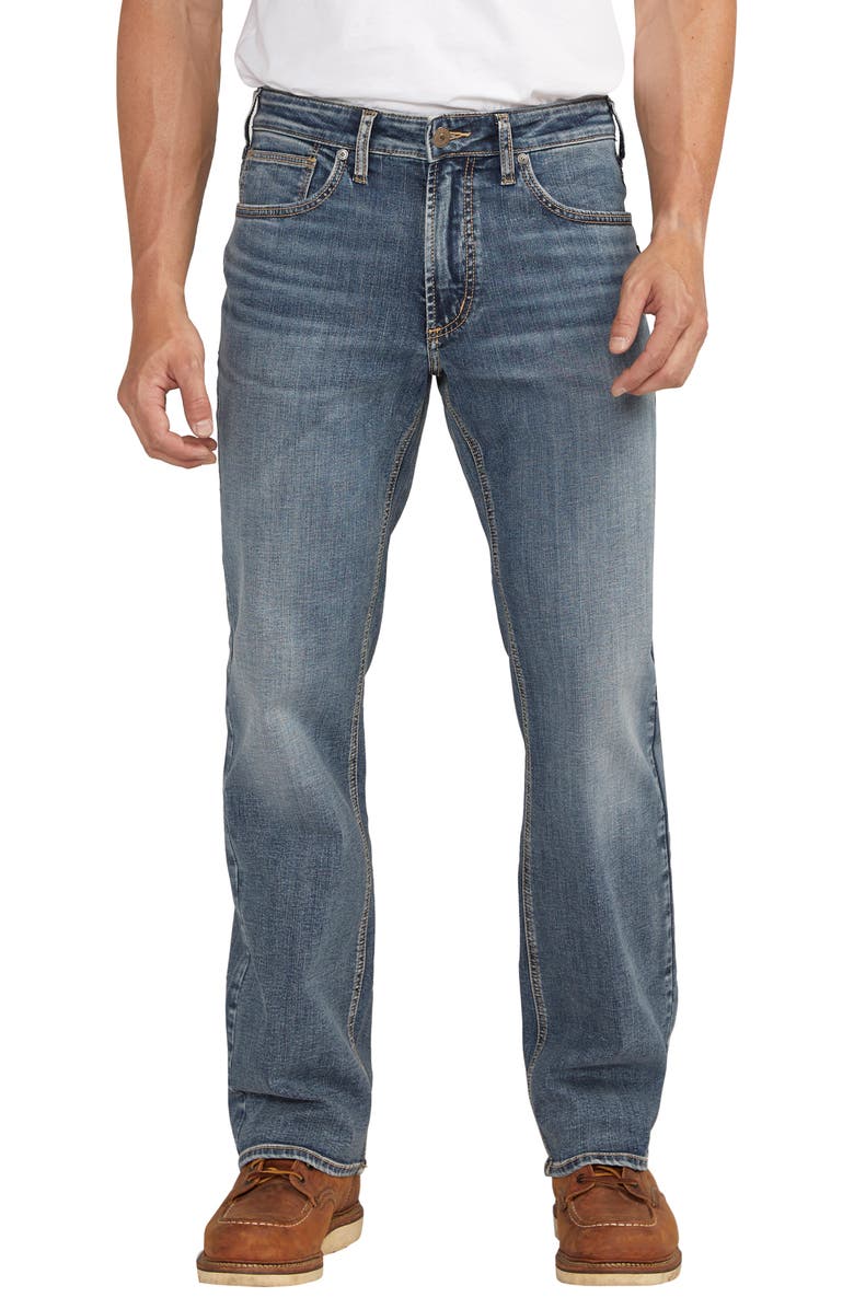 Silver Jeans Co. Zac Relaxed Straight Leg Jeans, Main, color, 