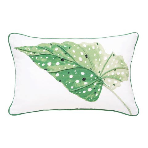 Begonia Leaf Throw Pillow