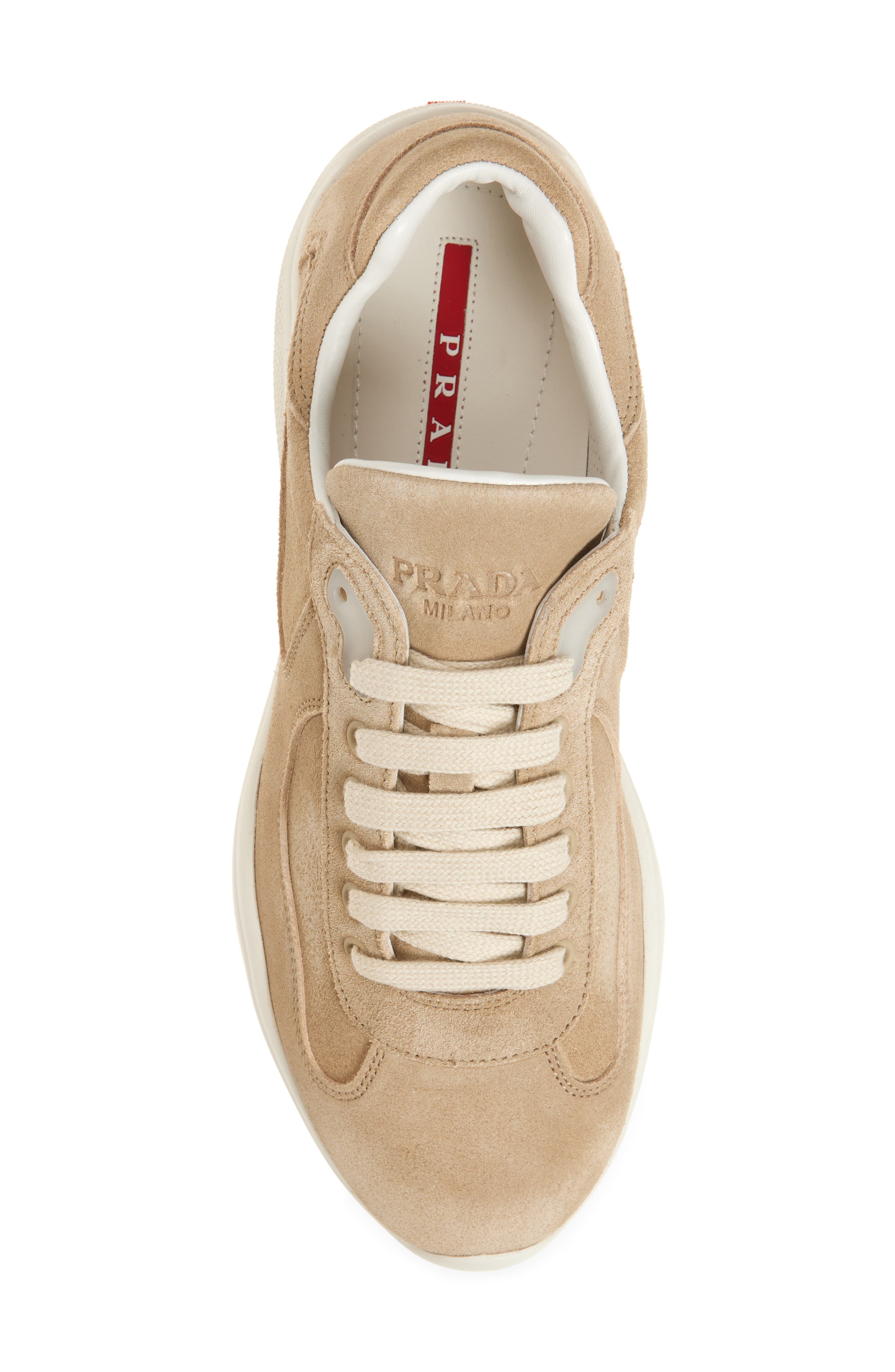 America's Cup Suede Sneaker, Alternate, color, ECRU