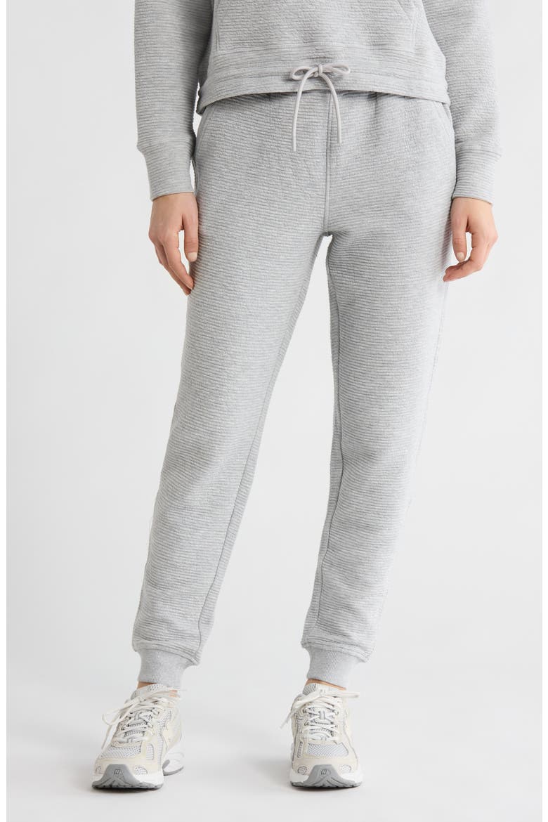 Eva Ottoman Cotton Blend Joggers, Main, color, HEATHER GREY