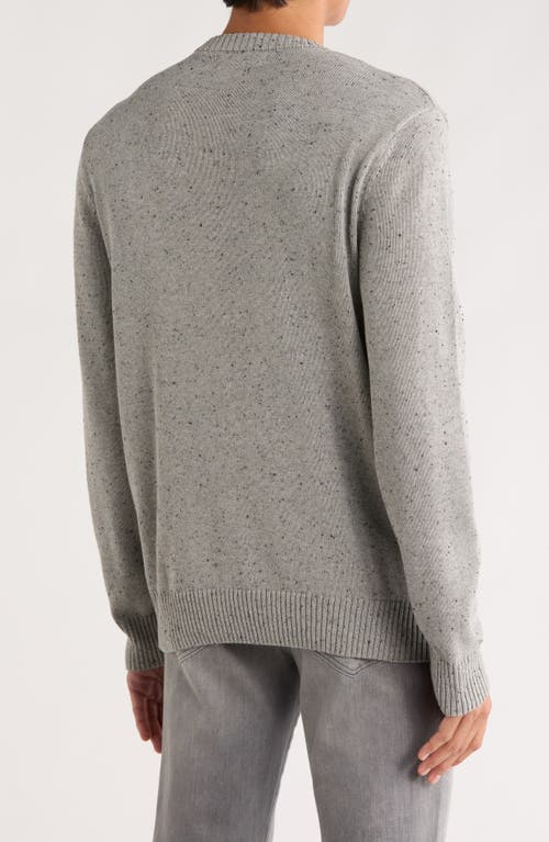 James Campbell Donegal Long Sleeve Sweater In Gray