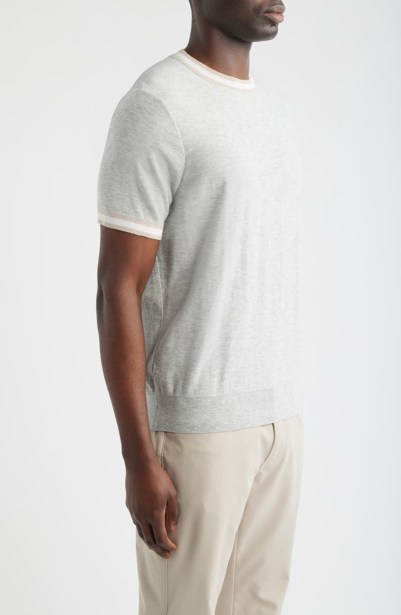 Scott Barber Short Sleeve Reverse Jersey Sweater, Alternate, color, Silver